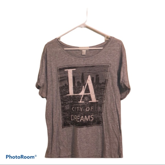 FOREVER 21 • Gray L.A T-Shirt - Picture 1 of 3